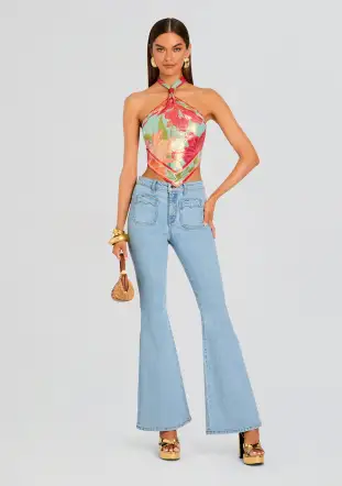 Callie Top(Aqua Primavera,XXS)