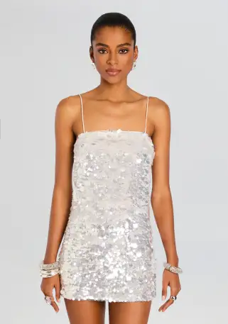 Eleanora Sequin Dress(Silver,XXS)