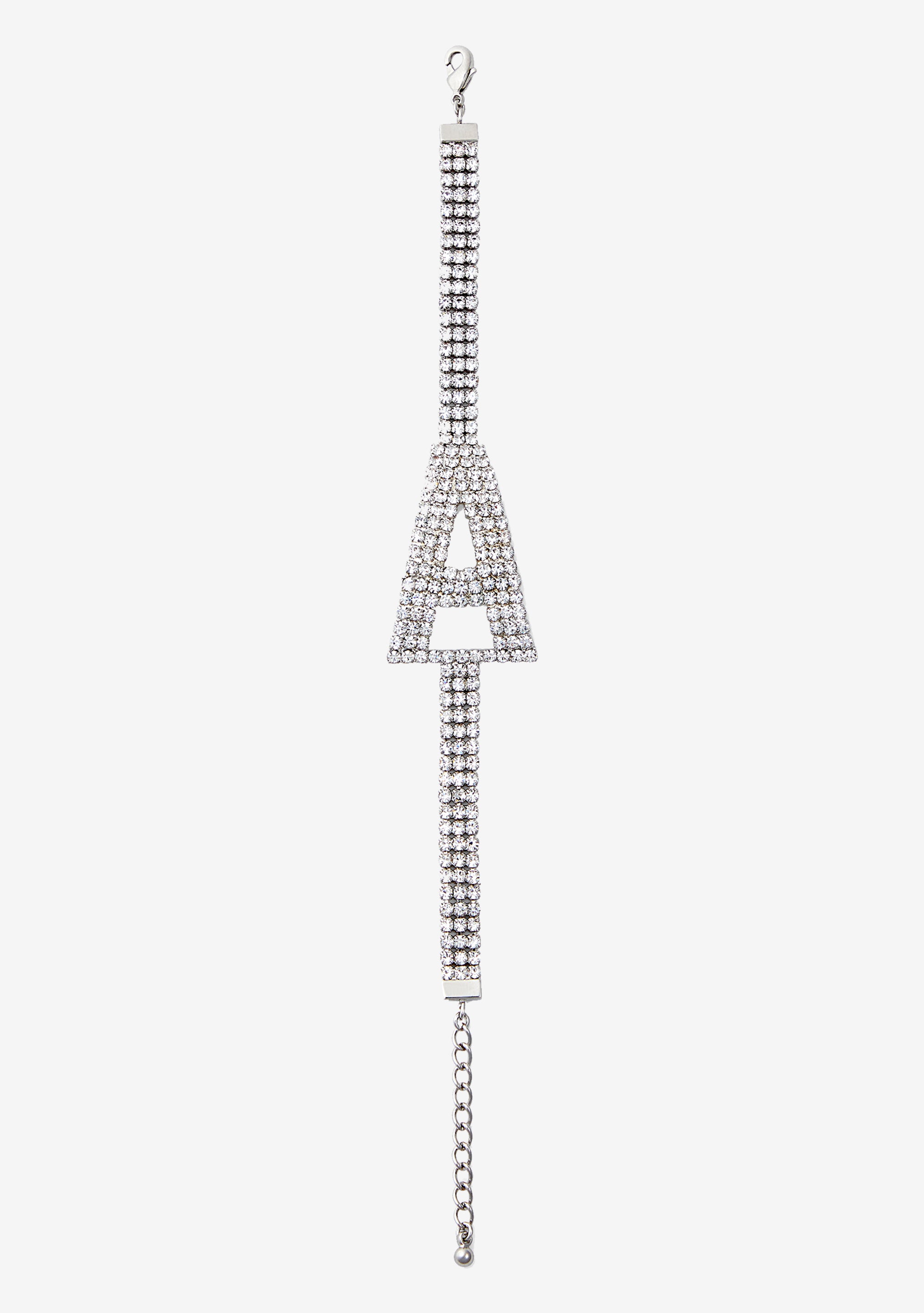 Rhinestone Alphabet Letter Bracelet