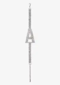 Rhinestone Alphabet Letter Bracelet