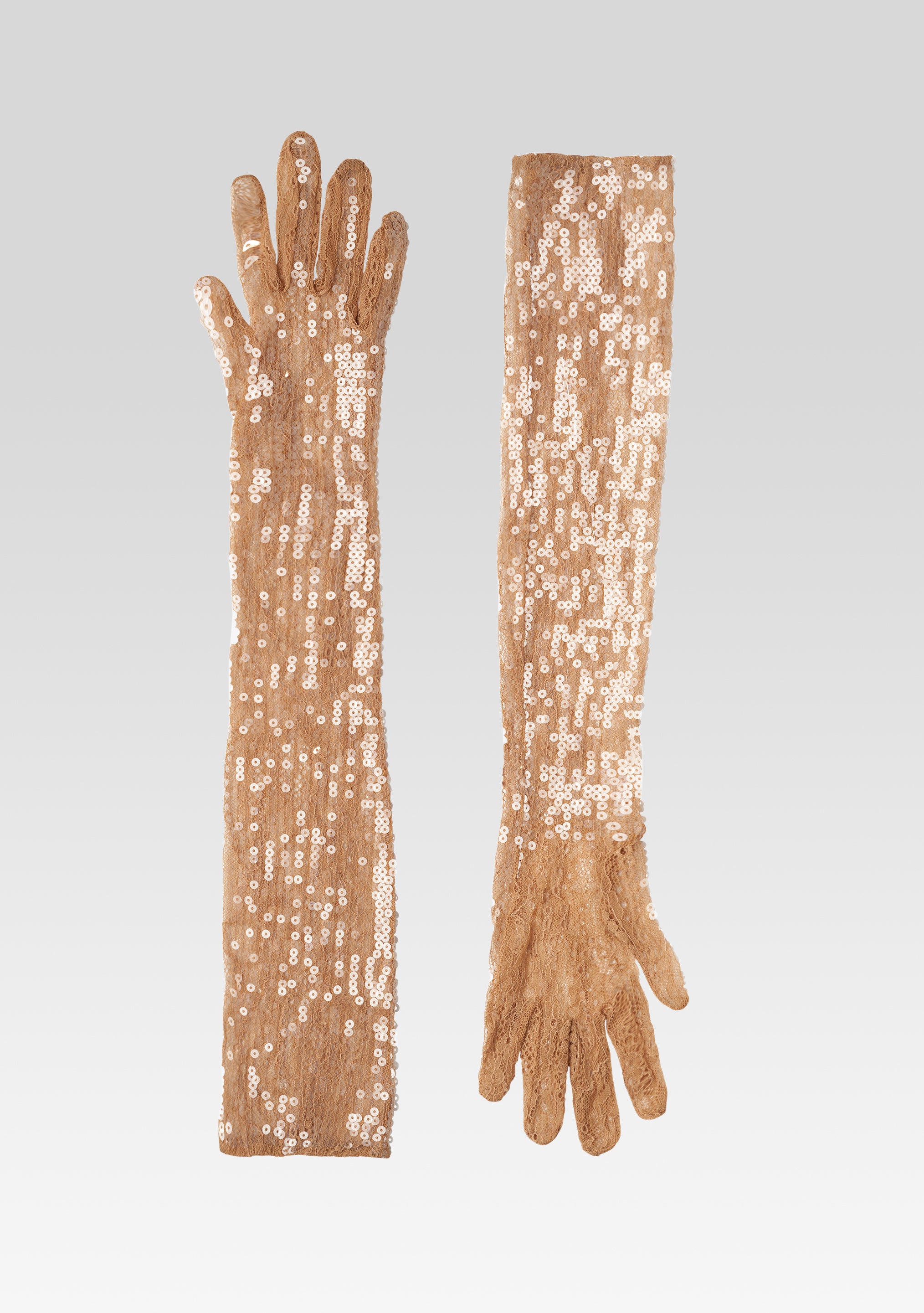 Diem Sequin Gloves - Tannin