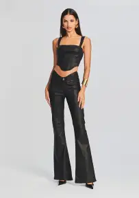 Wynona Coated Denim Pant(Coated Black,22)