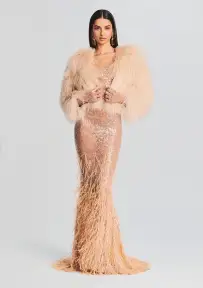 Luxe Fur Jacket(Tannin,XXS)
