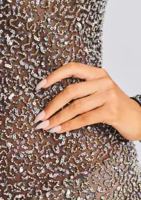 Emani Sequin Dress(Black/Silver,XXS)