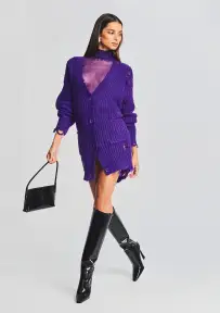 Florence Sweater Dress(Violet,XXS)