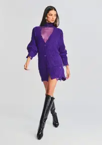 Florence Sweater Dress(Violet,XXS)