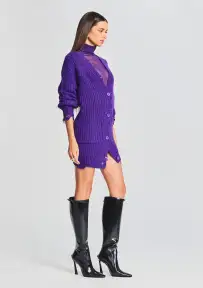 Florence Sweater Dress(Violet,XXS)