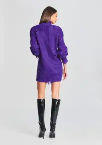 Florence Sweater Dress(Violet,XXS)