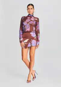 Shay Short Dress(Brown,XXS)