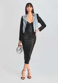 Norrie Coated Denim Dress(Coated Black,XXS)