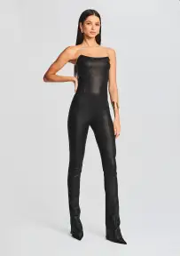 Brinley Coated Denim Jumpsuit