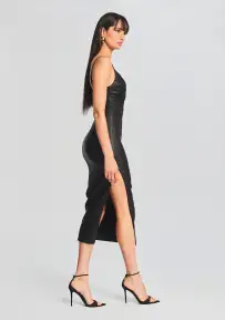 Norrie Coated Denim Dress(Coated Black,XXS)