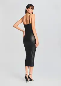 Norrie Coated Denim Dress(Coated Black,XXS)