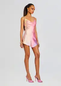 Pracilla Silk Mini Dress(Sunset Tie Dye,XXS)