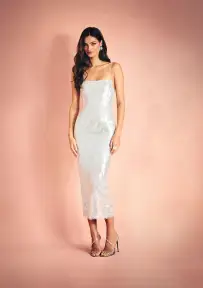 Alana Sequin Dress(Ice Blue,XXS)