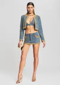 Alma Jacket(Embroidered Denim,XS)