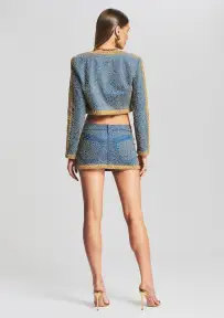 Alma Jacket(Embroidered Denim,XS)