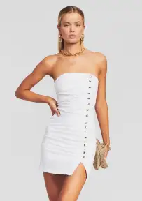 Megh Dress(Optic White,XXS)