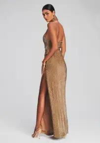 Katya Sequin Dress(Bronze,XXS)