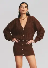 Tala Sweater Dress(Cognac,XXS)