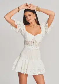 Jean Short Dress(White,XS)
