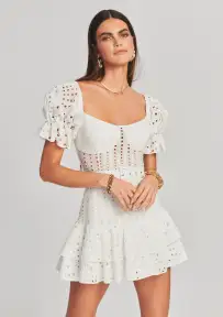 Jean Short Dress(White,XS)