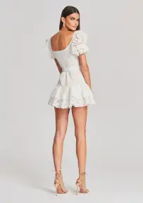 Jean Short Dress(White,XS)