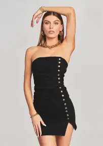 Megh Dress(True Black,XXS)