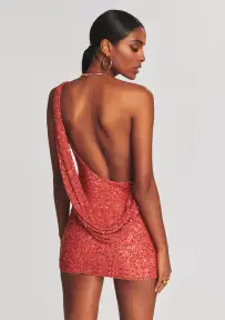 Esme Sequin Dress(Calypso Coral,XXS)