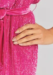 Ella Sequin Dress(Hot Pink,XXS)
