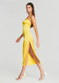 Claude Silk Dress(Green Sheen,XXS)