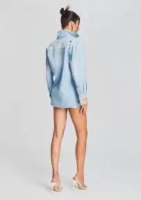 Remy Denim Shirt(Light Wash Denim,XXS)