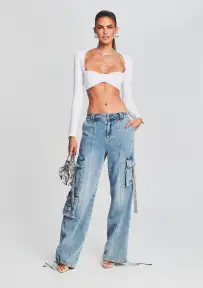Alejandra Cargo Pant(Vintage Celeste,23)