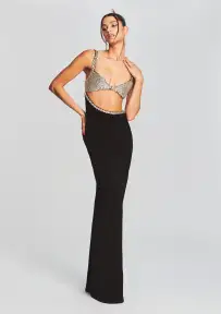 Fernanda Dress(Black/Silver,XXS)
