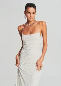Alice Sequin Dress(White,XXS)