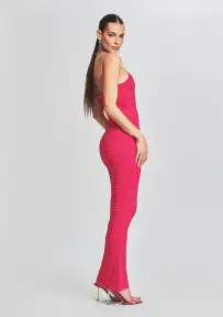 Kylie Bandage Knit Dress(Dragon Fruit,XXS)