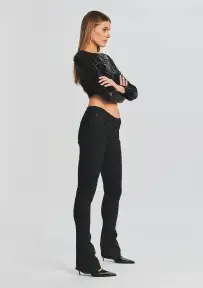 Cindy Coated Denim Jean(Waxed Black,23)
