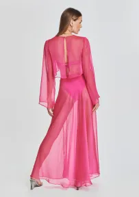 Grace Cropped Shirt(Pink,XS)
