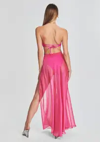 Alaia Long Slit Skirt(Pink,S)