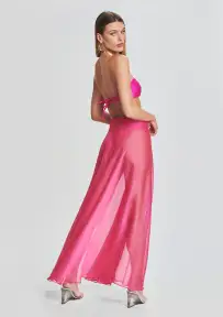 Alaia Long Slit Skirt(Pink,S)