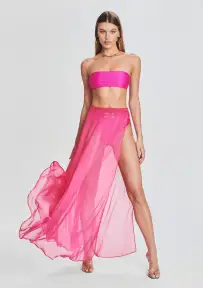 Alaia Long Slit Skirt(Pink,S)