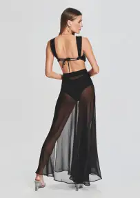 Alaia Long Slit Skirt(Black,XS)