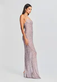 Dante Sequin Dress(Mink Grey,XXS)