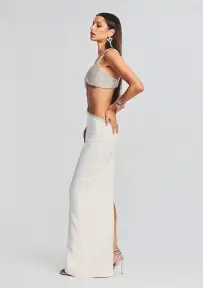 Fernanda Dress(White/Silver,XXS)