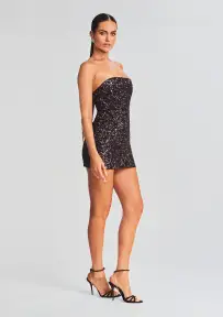 Heather Sequin Dress(Dark Chocolate,XXS)