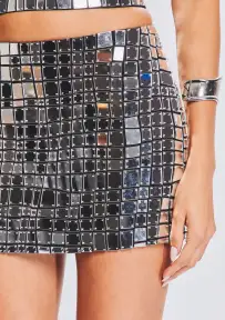 Londyn Skirt(Black/Silver,XXS)