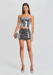 Londyn Skirt(Black/Silver,XXS)