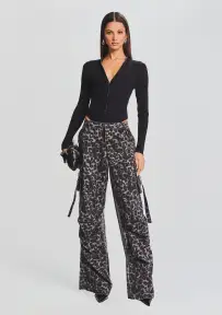 Jane Cargo Pant(Grey Leopard,23)