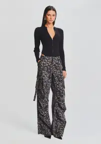 Jane Cargo Pant(Grey Leopard,23)