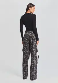 Jane Cargo Pant(Grey Leopard,23)
